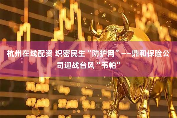 杭州在线配资 织密民生“防护网”——鼎和保险公司迎战台风“韦帕”